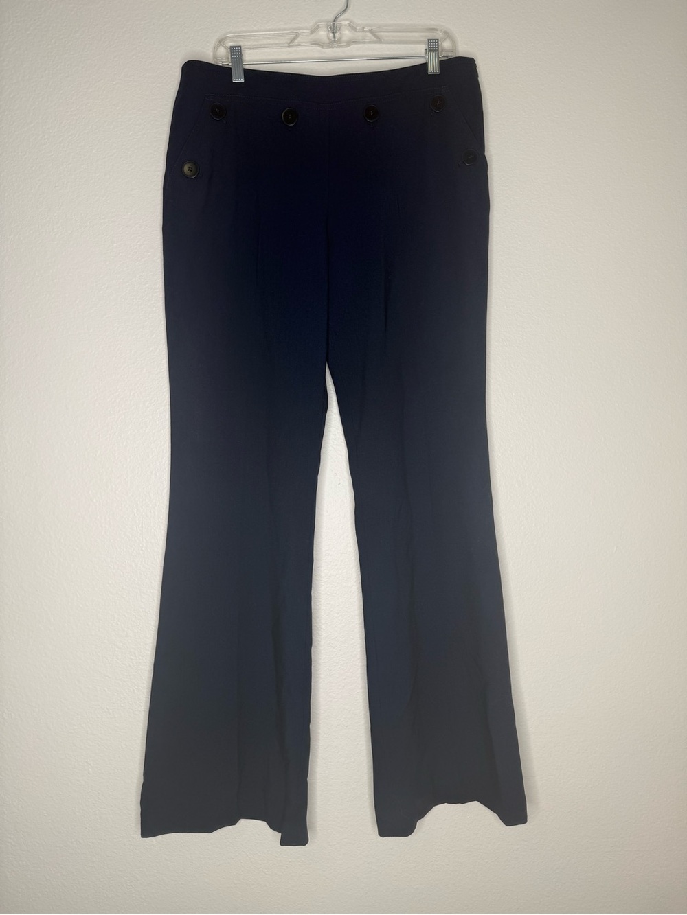 Trina Turk NEW Navy Sailor Style Wide Leg Trousers NWT 12